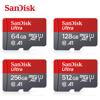 10 бр. Оригинални Карти Памет SanDisk A1 64 gb 32 gb Mini SD Карта Клас 10 Micro TF Карта от 32 GB 64 GB 128 GB за Телефон, Таблет, Флаш Карти