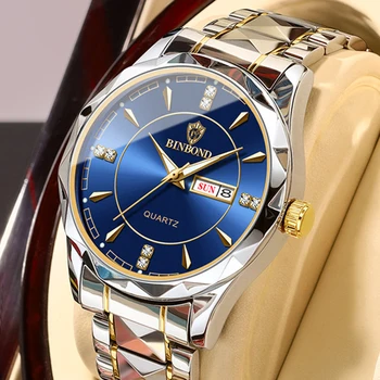 Мъжки ръчен часовник с каишка от неръждаема стомана 2023, най-добрата марка за луксозни мъжки часовници, бизнес класически мъжки светещи часовници, Relogio Masculino