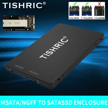 Твърд диск TISHIRC MSATA SSD SATA 3,0 SSD Case M2 NVME NGFF Твърд Диск, Кутия За Твърд твърд диск 2230 2242 2260 2280