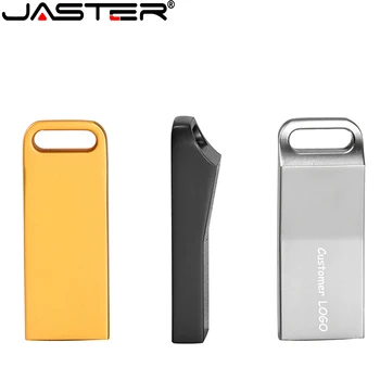 JASTER Специална Оферта Черен Метал 2.0 USB Флаш памет 4 GB 8 GB 16 GB 32 GB 64 GB Външен Диск Memory Stick Потребителски Лого Подарък