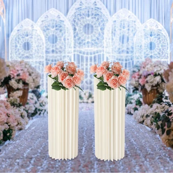 Централните подробности за сватбата, картонени ваза - 2 бр, ваза за цветя с височина 31,5 инча, поставка за цветя за украса на празнични маси