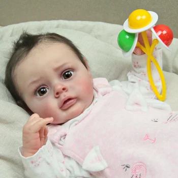 NPK 20 см Вече е Завършен Рисувани Reborn Baby Doll Новородено Chloe 3D Кожа Ръчно изработени, по-Подробна Картина на Кожата Видими Вени