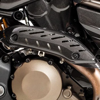 Шумозаглушител на изпускателната тръба мотоциклет, протектор от въглеродни влакна, теплозащитный корпус, защита от печенето, калъф за Ducati Monster 821 1200MONSTER