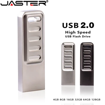 JASTER Нов Метален USB 2.0 Флаш памет 4 GB пръчка 16 GB Подарък Ключодържател U Диск, 32 GB Флаш-памет 64 GB Високоскоростна Карта памет