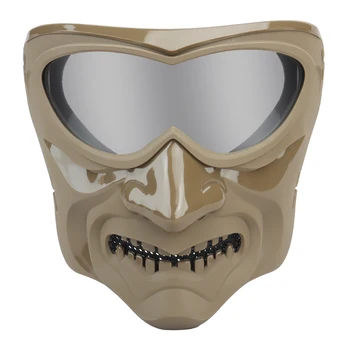 Тактическа рицарски mask Защитна маска за цялото лице Мотоциклет Открит Хелоуин Cosplay Страйкбол бойни маски Cs Wargame лов