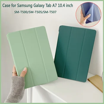 Калъф за таблет Samsung Galaxy Tab A7 10,4 инча 2020 SM-T500 T505 с регулируема сгъваема стойка Smart Sleep Wake TPU soft shell