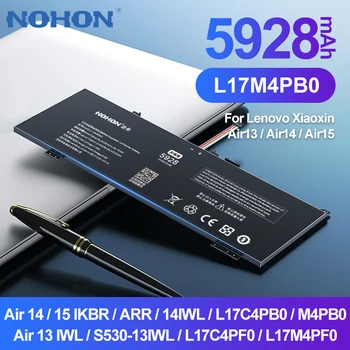Батерия за лаптоп NOHON за Lenovo Xiaoxin Air 14 13 15IKBR ARR YOGA 530-14IKB 14IWL L17M4PB0 L17M4PB2 Ideapad S530-13IWL Bateria