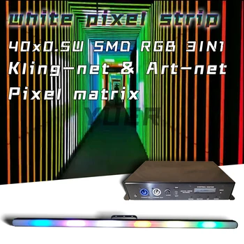 НОВОСТ с контролер RGB, стенни миене 40 * 0.5 W, светодиодна бяла кръгла леща, пиксел тръба, Dmx-панел, индивидуална контролния панел, етап на Dj