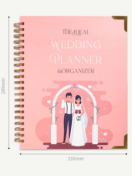 Розови дневници на личния живот в твърди корици формат А5 Дневна сватбен Органайзер за годеж Подарък книга, Календар