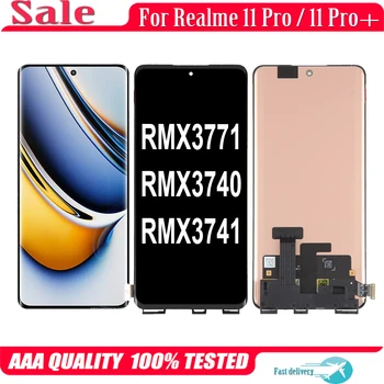 AMOLED Оригинал За Realme 11 Pro Plus RMX3771 RMX3740 RMX3741 LCD дисплей за Смяна на Сензорен екран Дигитайзер В Събирането на