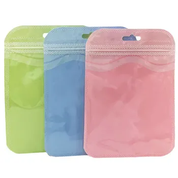 50шт 10,5x15 см Прозрачни Пластмасови Торбички С Закрывающимся Закопчаване с Цип Висящи Чанти за 