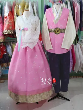Южна Корея е внесъл висококачествена тъкан Ханбок/сватбен ханбок младоженеца на булката/Ханбок двойки
