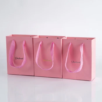 24шт Потребителски Лого 12x6x16 см Хартиени Подаръчни Торбички Гуди с Дръжки От Крафт картон на Едро Чанта За Пазаруване и Чанта за Сватба, Рожден Ден