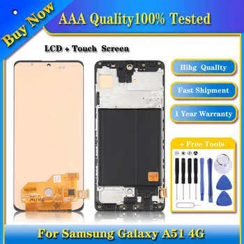 TFT LCD дисплей за Samsung Galaxy A51 4G SM-A515 с цифров преобразувател в пълен комплект (не поддържа идентификация на пръстови отпечатъци)