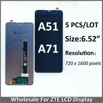 Търговия на едро с 5 бр./лот за ZTE Blade A51 A71 LCD дисплей със сензорен екран в събирането на Blade A7 2017 A5 2017 A7030 Замяна