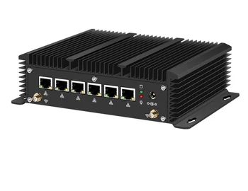 Мини-КОМПЮТЪР на Intel Core i5 7200U i3 7100U i7 6 LAN 211at Gigabit Ethernet, HDMI, 2 * RS232 защитната Стена на Рутера pfSense Aes-Ni Джобен компютър