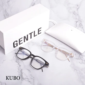 НЕЖНИ Очила за четене KUBO MONSTER мъжки оптични ацетатные Квадратни очила синя светлина, Предписани очила с оригинален калъф