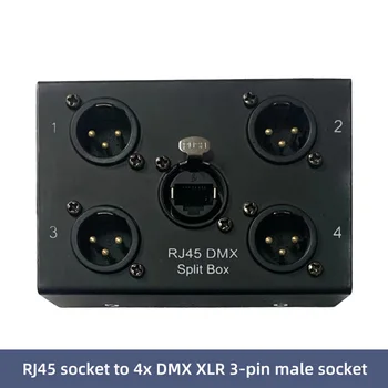 Dmx контролер, Artnet, 4-портов конвертор, разъемная скоростна Rj-45, удобно окабеляване за сателитна осветление и диджейского оборудване