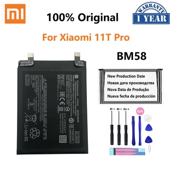 100% Оригинална батерия BM58 5000 ма за телефон Xiaomi 11T Pro 11TPro, подмяна на батерията за телефона Bateria