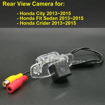 Автомобилна камера за задно виждане за Honda Fit City седан Crider 2013 2014 2015 Безжична жичен RCA CCD резерв парковочная камера за задно виждане NV HD
