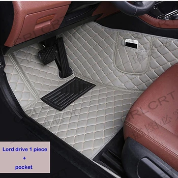Кожени автомобилни постелки CRLCRT за Toyota Rav4 2009-2014 2015 2016 2017 2018 Потребителски автоматично подложки за краката, авто килим калъф