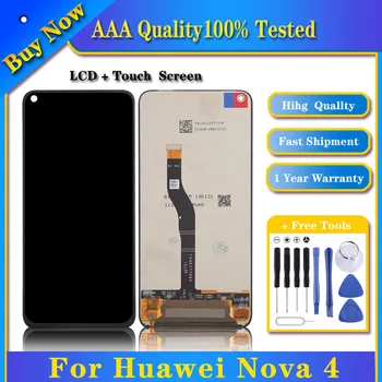 100% Тествани OEM-дисплей за Huawei Nova 4 LCD сензорен дисплей, дигитайзер, резервни части за вашия телефон