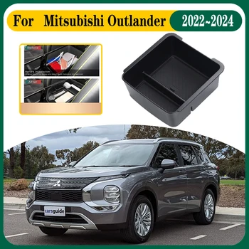 Авто кутия за съхранение на Mitsubishi Outlander PHEV MK4 IV 2022 2023 2024 Авто органайзер за съхранение на оръжие, аксесоари за централната конзола