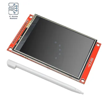 3.2 инча 320*240 SPI сериен TFT LCD модул Екран със сензорен панел IC Водача ILI9341 за MCU