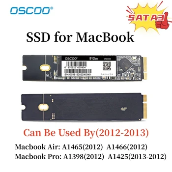 SSD устройство SATA3 за MacBook Air A1465 A166 2012 MacBook Pro A1398 A1425 Оригинален TLC Solido Disco Duros 256 GB, 512 GB И 1 TB