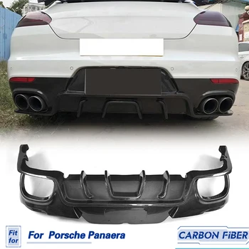Авто дифузер на задната броня за устни от въглеродни влакна за Porsche Panaera 2014-2016 автомобилни състезания Заден дифузьор броня за устни Протектор за охрана