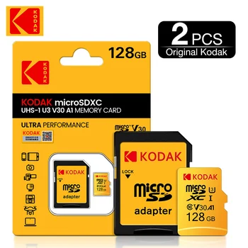 2 елемента Kodak U3 micro sd картата е 32 GB 64 GB 128 GB SDXC/SDHC клас 10 Флаш карта памет micro sd 32gb карта Безплатна доставка
