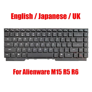 Клавиатура за лаптоп Alienware M15 R5 R6 ах италиански хляб! r7, английска, американска, черна, с подсветка на нова