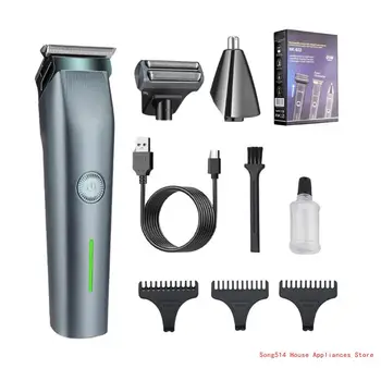Безжична електрическа машинка за подстригване за коса, с изящни контури, гладка прическа 95AC