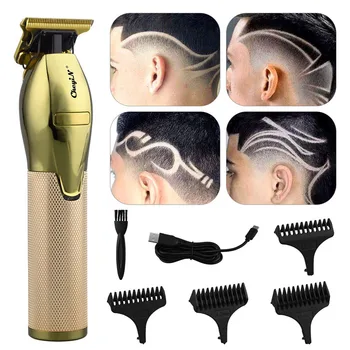 Професионален фризьорски машина за подстригване на коса, електрическа пишеща машина за подстригване, мъжки тример за оформяне на брада, акумулаторна машина за подстригване на коса, подстригване, с Т-образно острие