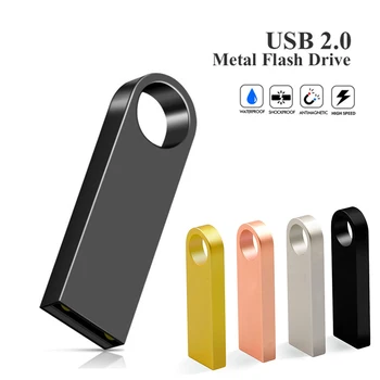 USB флаш памет от 128 gb 64 gb 32 gb карта памет Водоустойчив USB2.0 сребрист метален стик Бърза доставка