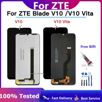 Високо качество За ZTE Blade V10 Vita LCD Сензорен дисплей Дигитайзер С Рамка LCD дисплей за ZTE V10 LCD 100% Тествана + лепило + инструменти
