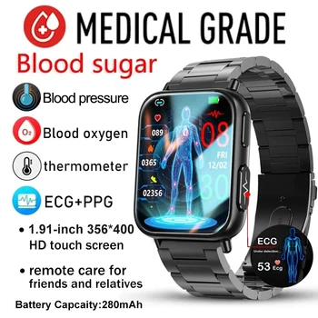 2023 Нов Монитор ниво на Глюкоза в Кръвта Смарт Часовници За Здравето Мъжки ЕКГ + ТОЧКИ за Измерване на Кръвното налягане IP68 Водоустойчив Спортни умни часовници Дамски