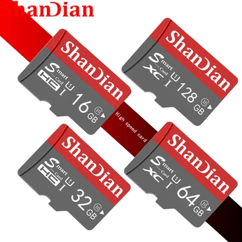 Оригинална Карта Памет SHANDIAN 128 GB Смарт SD Карти 64 GB, Клас 10 SmartSD 8 GB 16 GB 32 GB TF Карта HC/XC за Смартфон Таблет