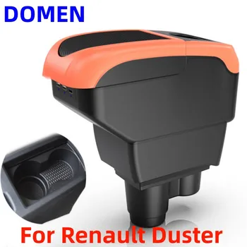За Renault Duster Подлакътник Кутия Кола Подлакътник 2019-2022 Дооснащение резервни части Кутия За Съхранение на Бижута Аксесоари за Кола, USB Зареждане