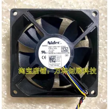 Нов фен на процесора за Nidec T80T12MS11A7-07A02 8 см 8025 12 0.35 A вентилатор за охлаждане на процесора 4-жични 80x80x25 мм