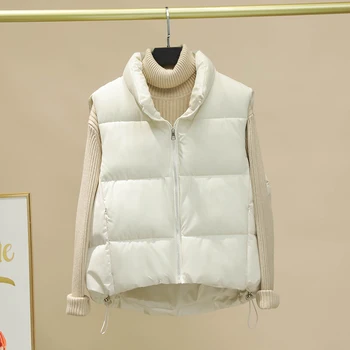 MEILLY DOLPHIN, нови зимни памук жилетка, женски топло палто, яке без ръкави с цип с висока яка, палто, без жилетка с завязками