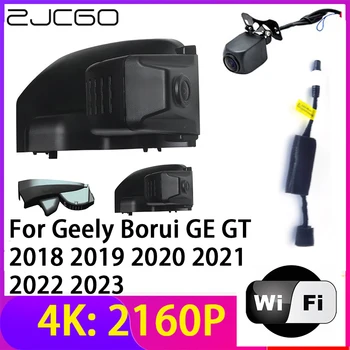 ZJCGO 4 ДО 2160 P Записващи устройства Dvr за кола Камера, 2 Обектива Регистратори Wi Fi Нощно Виждане Geely Borui GE GT 2018 2019 2020 2021 2022 2023