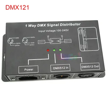 DMX512 led усилвател-сплитер; 1 канал 1 изходен порт DMX512 разпределител на сигнала AC100V-240V DMX повторител на сигнала DMX121 DMX декодер