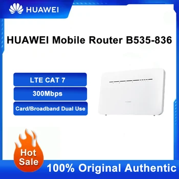 Нов рутер HUAWEI B535-836 4G CPE Рутер Cat 7 300 Mbit/Маршрутизатори за WiFi Точка за Достъп, Маршрутизатор със слот за сим-карта 4 Gigabit Ethernet порта