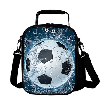 Обяд-апарати за децата, усъвършенстване на утепленная футболна чанта за обяд, водоустойчив многократна употреба портативен пакет с лед за момчета и момичета