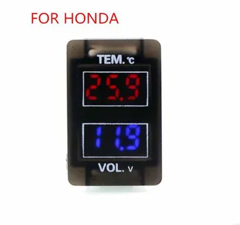 Автомобилен Интерфейс на 12 Цифров LCD измерване на напрежение, Монитор батерии и автомобилни Термометър За Honda Civic, Spirior, CRV, Fit (Jazz, Град