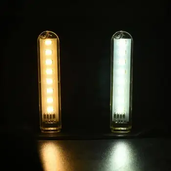 Нощна светлина 8 led мини преносими USB-лампи за къмпинг на открито