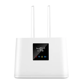 Отключени безжичен рутер Lte Слот за sim-карти модем LTE FDD TDD Външна антена, 150 Mbps Бял plug EU