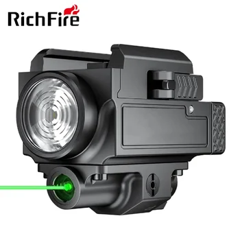 Richfire SFD-067A мощен оръжеен фенер 1000лм акумулаторна пистолетен фенер с лазерен лъч, за да быстроразъемного за закрепване на шина