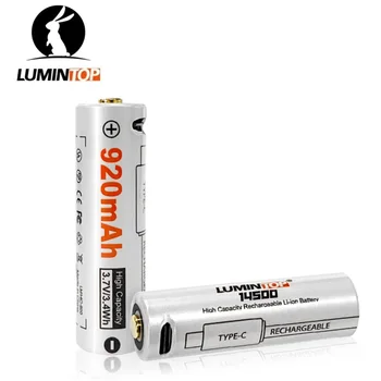 Литиева Батерия Lumintop 14500 с Пристанище TYPE-C Директен Зареждане 3,7 В/3,4 Wh 920 mah Акумулаторна Батерия за ИНСТРУМЕНТ AA Фенерче